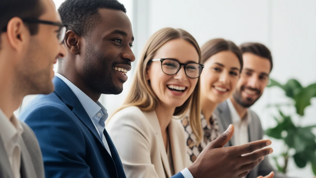 Developer platform and security team smiling during an enterprise AI tool review