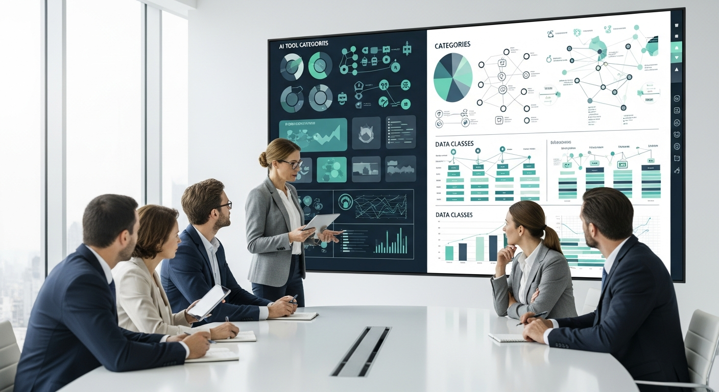 Enterprise leaders reviewing artificial intelligence tools for business adoption