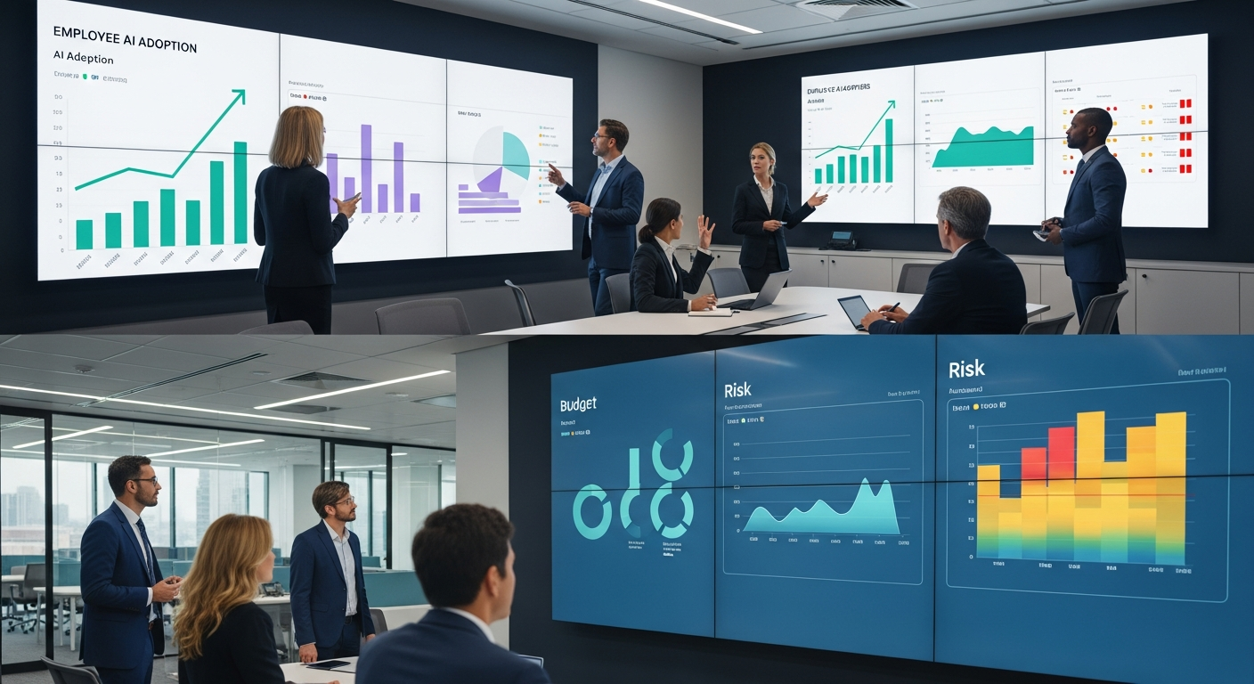 Security team reviewing employee AI workflow risks